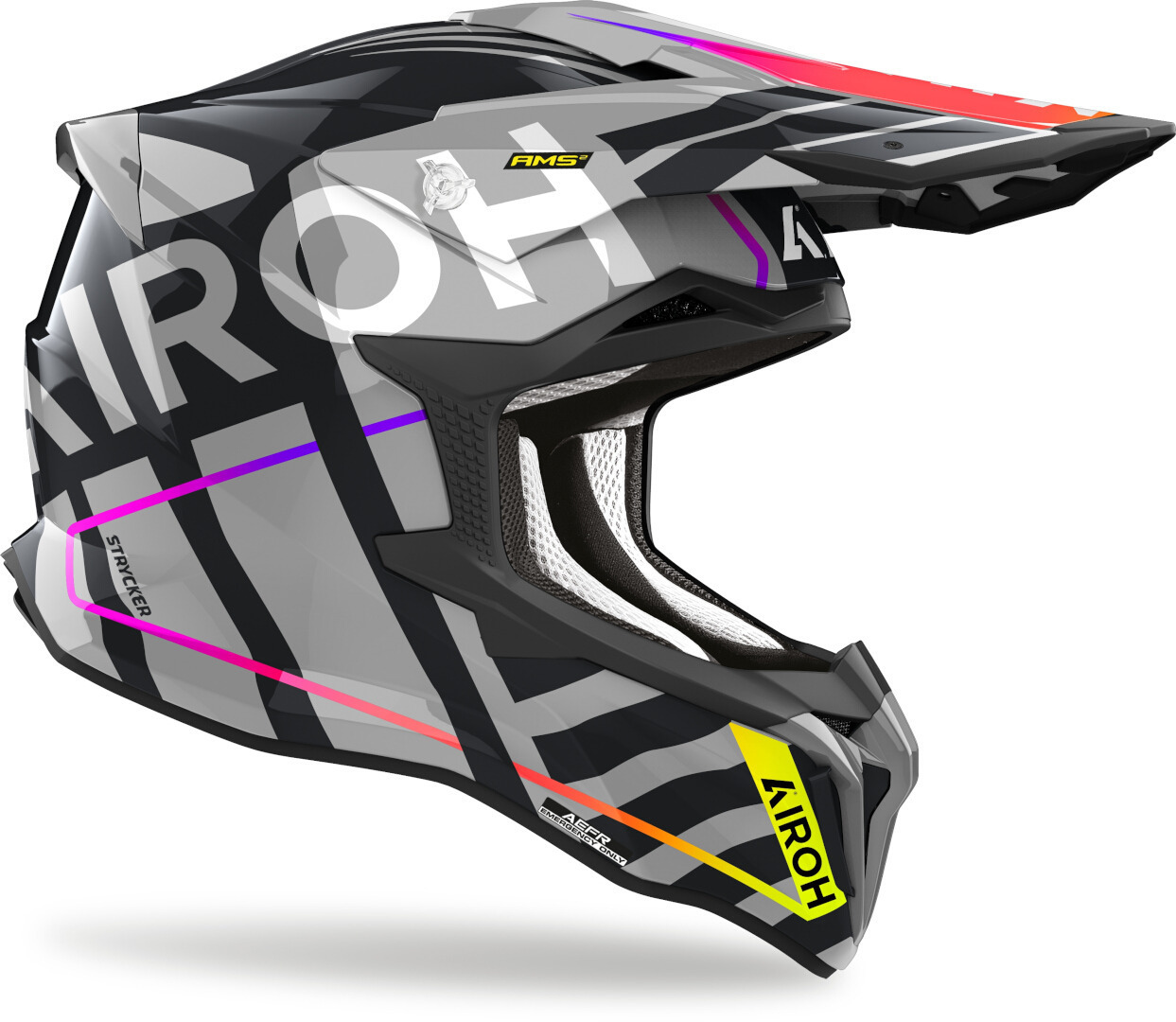 Airoh Strycker Brave Motocross hjälm Svart/grå XS (53/54) Figur 2