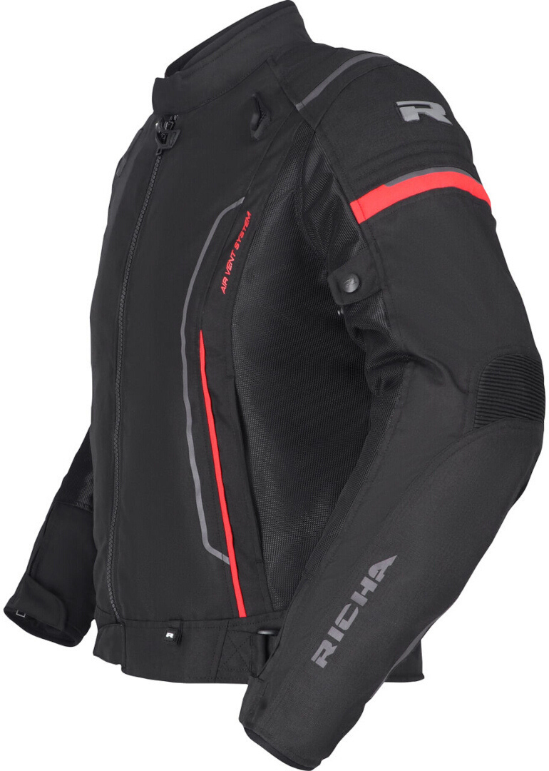 Richa Airstream 3 waterproof Motorcycle Textile Jacket black/red 5XL Figure 2