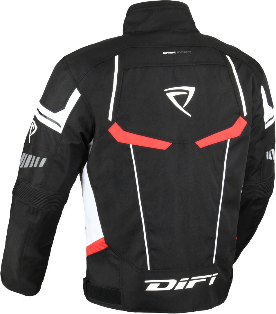 DIFI Estoril Aerotex waterproof Motorcycle Textile Jacket black/white/red XXL Figure 2