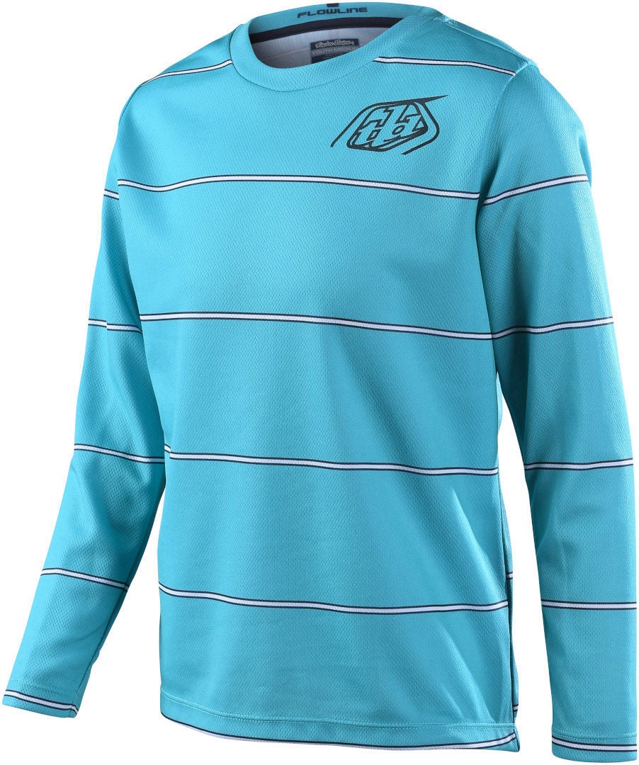 Troy Lee Designs Flowline Revert Jugend Langarm Fahrrad Jersey türkis M Abbildung 1