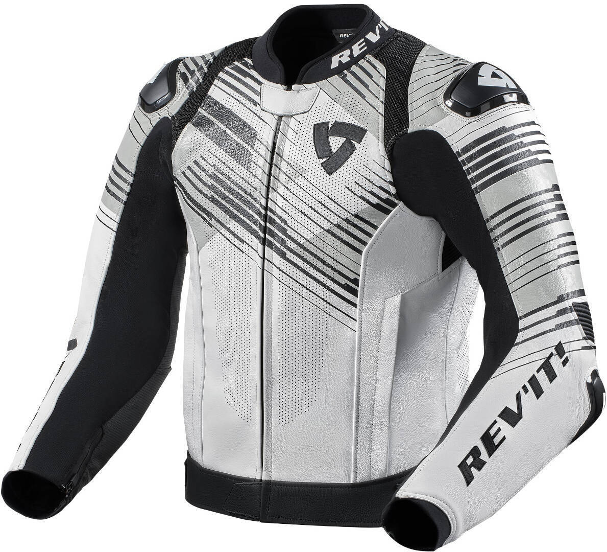 Revit Apex Motorcykel læderjakke hvid/sort 54 Figur 1