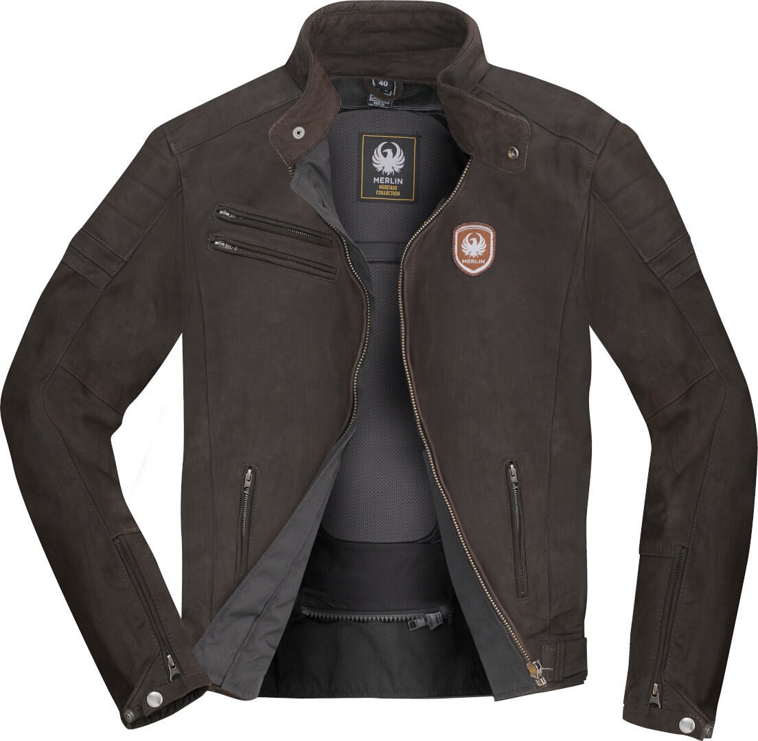 Merlin Alton Motorcykel læderjakke brun 3XL Figur 2