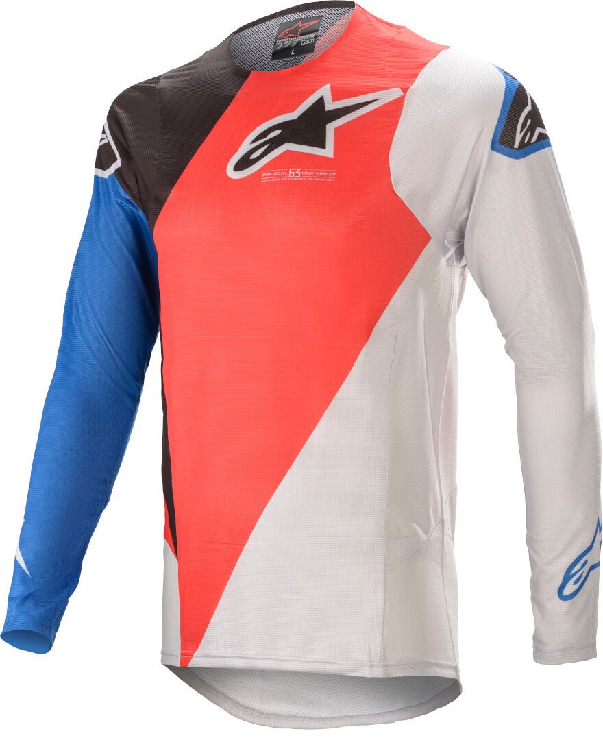 Alpinestars Supertech Blaze Motocross Jersey rød/blå/hvid XL Figur 1