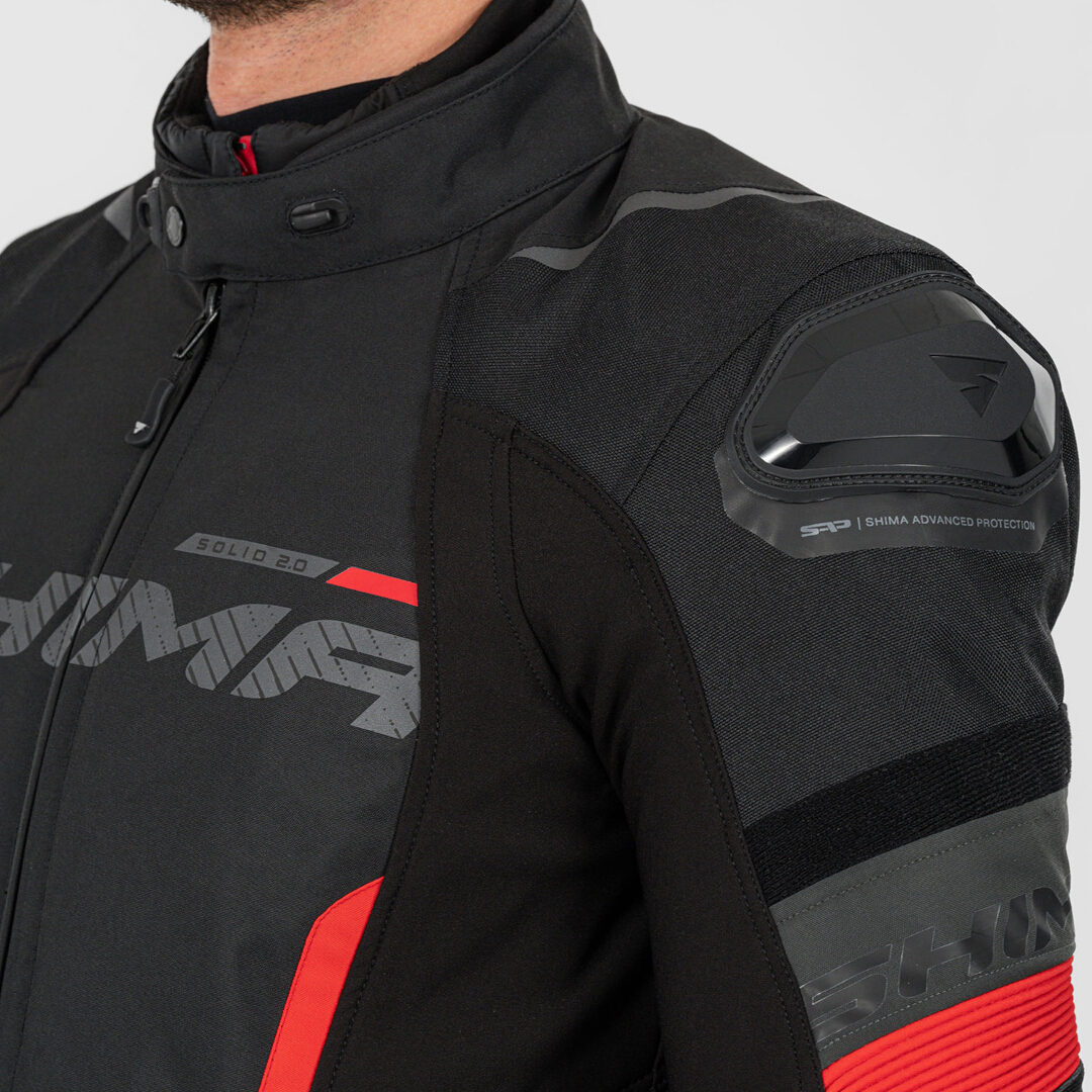 SHIMA Solid 2.0 waterproof Motorcycle Textile Jacket black/red XL Figure 5
