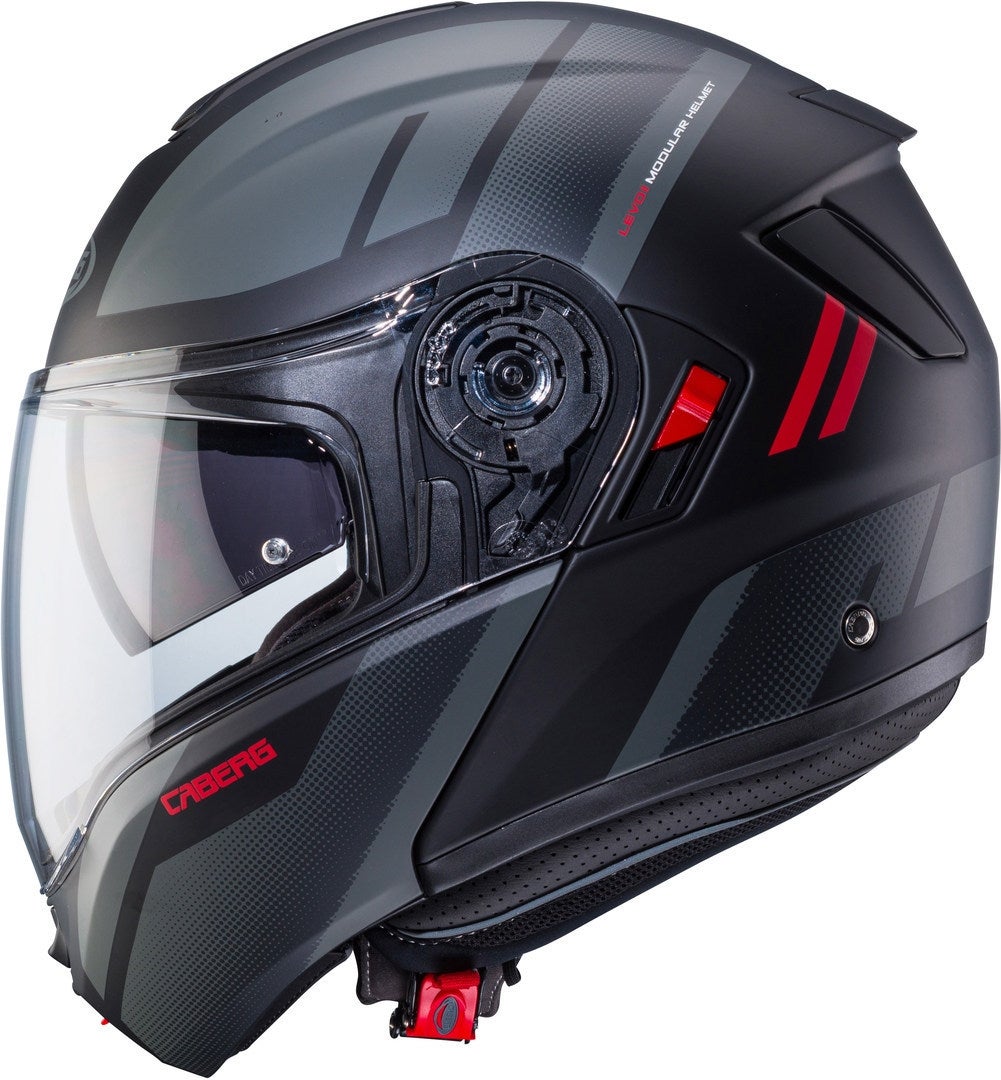 Caberg Levo X Manta Casco nero opaco/grigio/rosso M (57/58) Figura 3