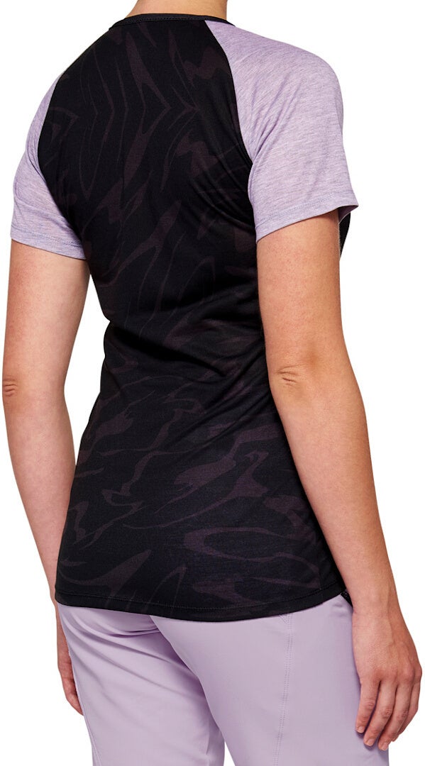 Photos - Cycling Clothing 100percent 100 Airmatic Black/Lavender Ladies Short Sleeve Bicycle Jersey 