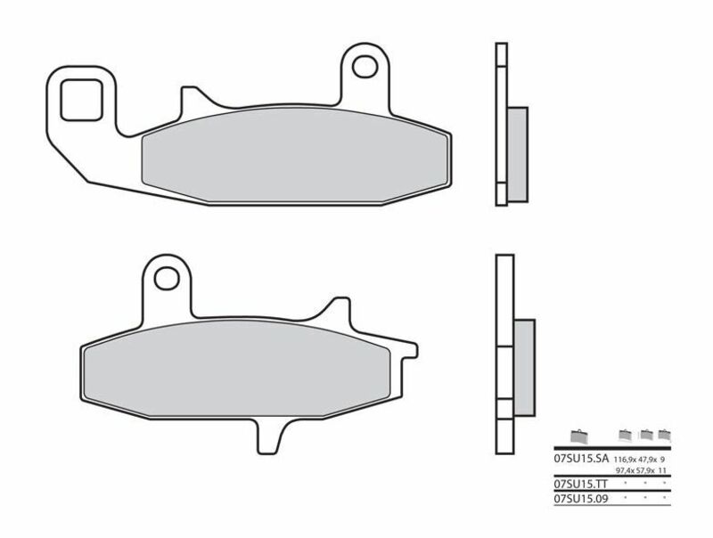Brembo S.p.A. Vägbromsbelägg kolkeramik - 07SU1509 Figur 1