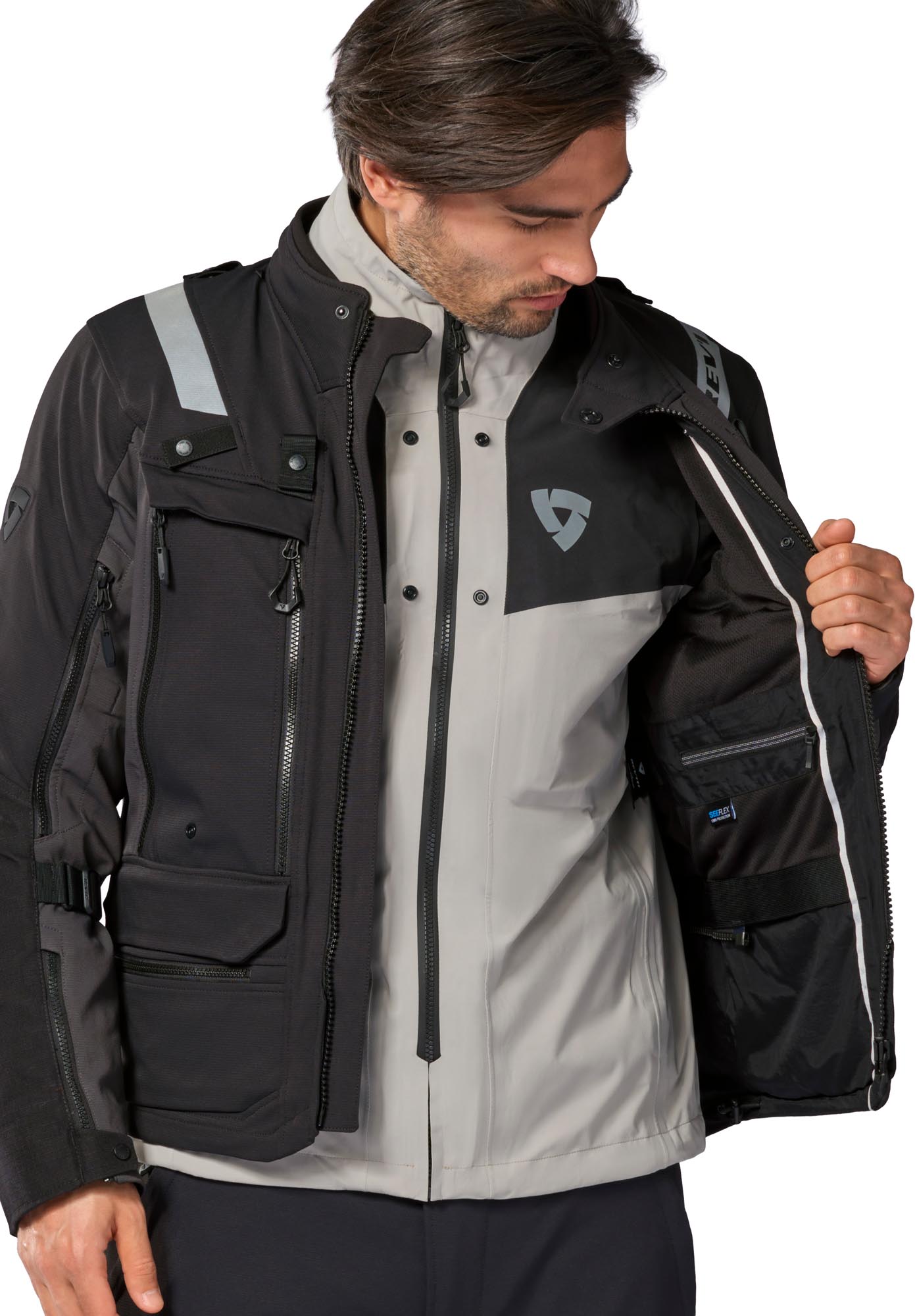 Revit Defender 4 GTX Veste textile moto imperméable noir M Figure 5