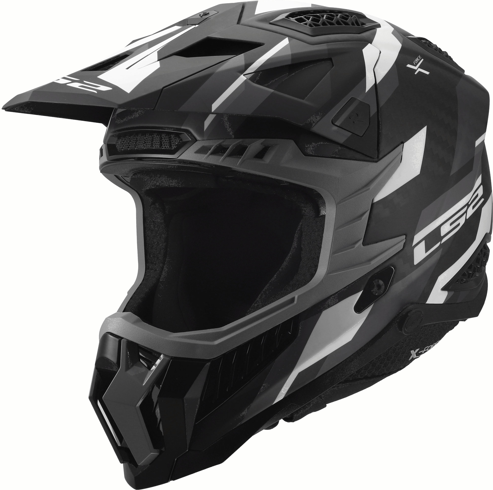 LS2 MX703 X-Force Phantom Casco da motocross nero/grigio S (55/56) Figura 1