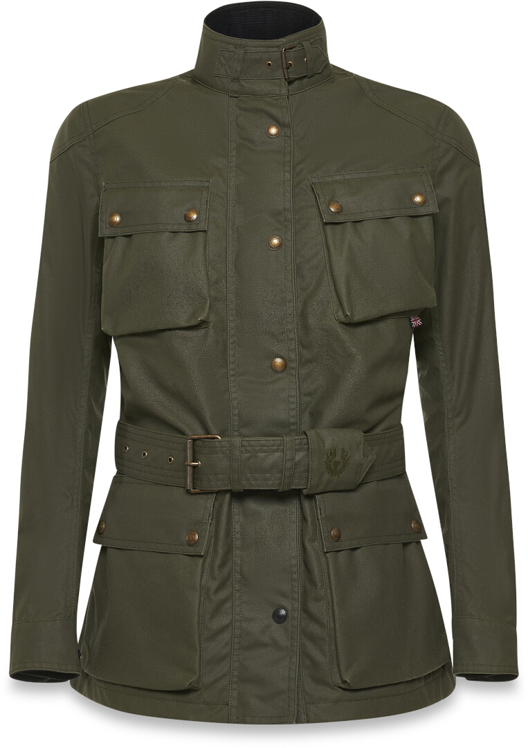 Belstaff Trialmaster Dames Motorfiets Gewaxte Jas donkergroen 48 Figuur 1