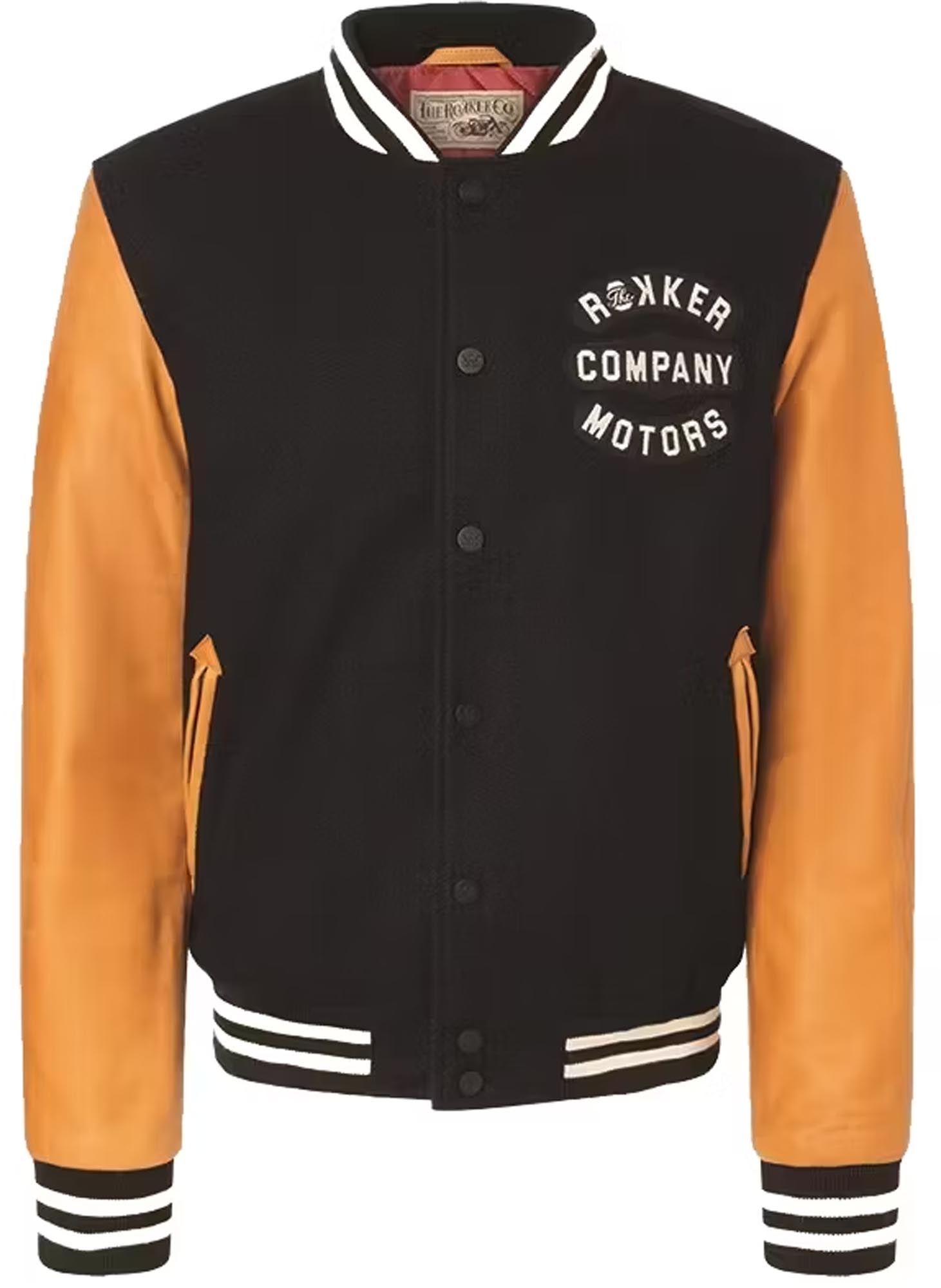 Rokker College Motorfiets Leer/Textieljas blauw/bruin S Figuur 1