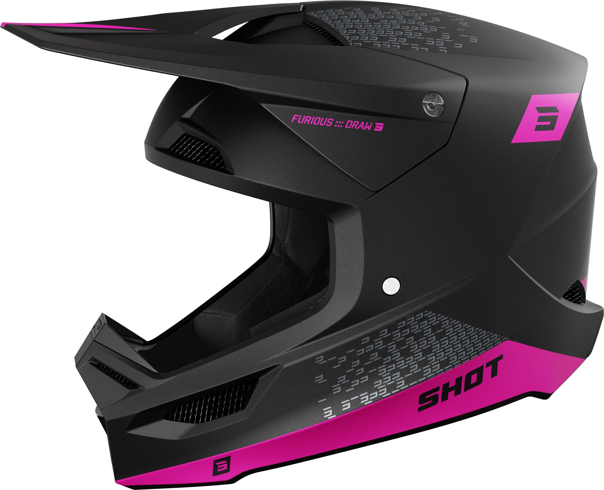 Shot Furious Draw Motocross Helm pink S (55/56) Abbildung 1