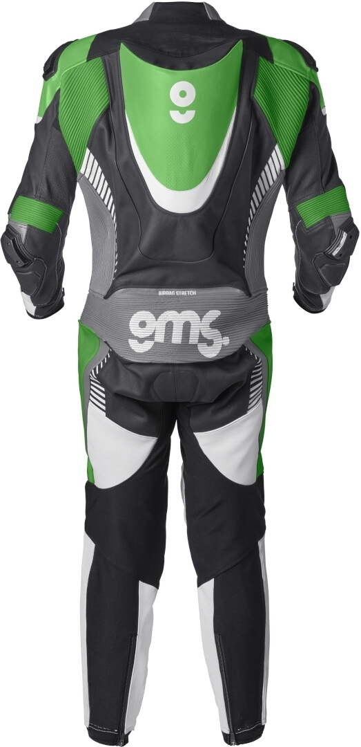 GMS GRC-1 Costum de piele de motocicletă One Piece Negru/Alb/Verde 48 Figura 3