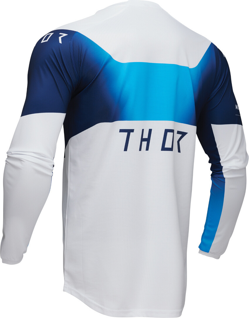 Thor Launchmode Storm Motorcross Jersey wit/blauw 3XL Figuur 4