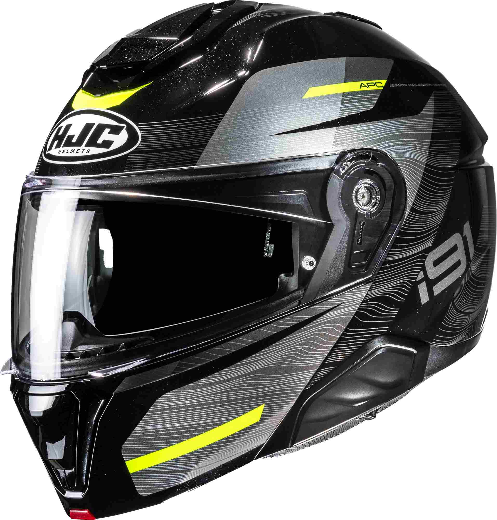 HJC i91 Dusk Klapphelm schwarz/grau/gelb L (58/59) Abbildung 1