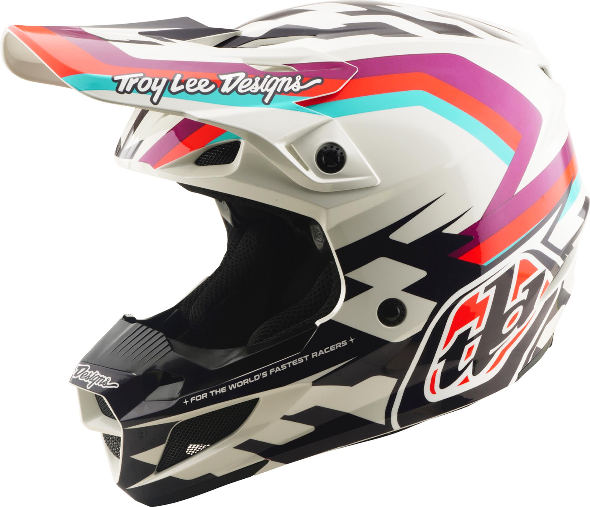 Troy Lee Designs SE5 Polycarbonate MIPS Dash Motocross Helmet purple/white M (57/58) Figure 1