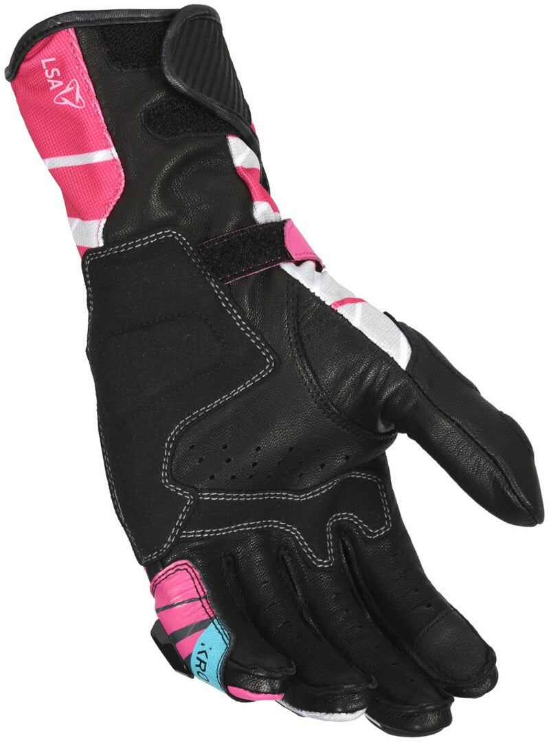 Macna Krown perforerede dame motorcykelhandsker sort/pink M Figur 2