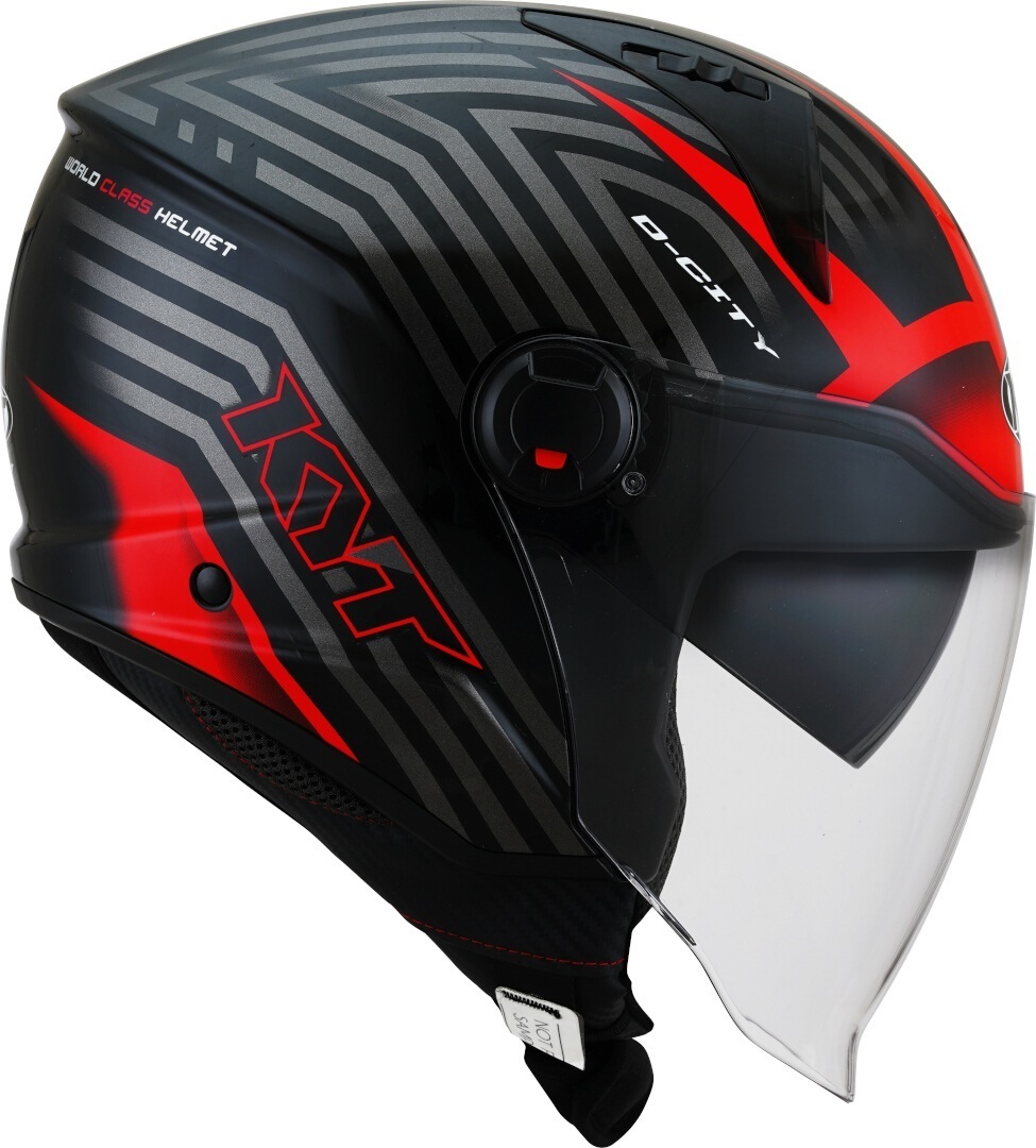 KYT D-City Lucent Cască cu reacție Negru/Roșu XS (53/54) Figura 2