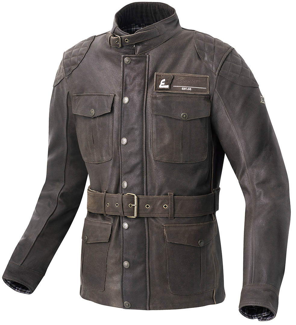 Bogotto Bristol Motorcycle Leather Jacket brown 60 Figure 1