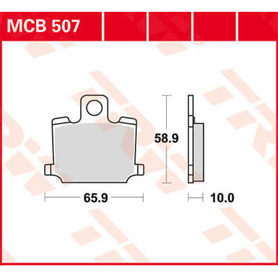 TRW Lucas Bremsbelag MCB507 Figur 1