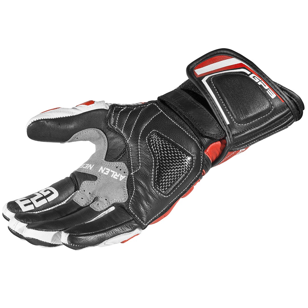 Arlen Ness Monza Gants de moto Blanc/Noir/Rouge M Figure 4