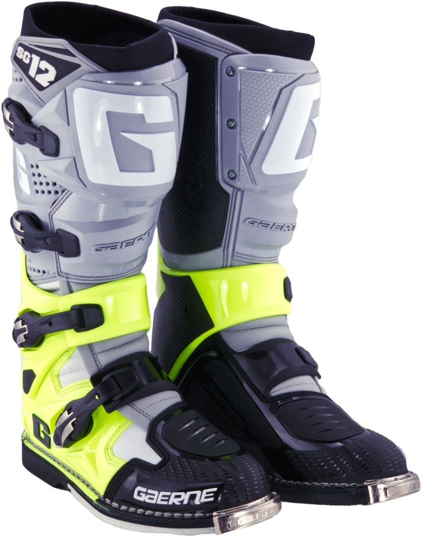 Gaerne SG-12 Motocross støvler grå/sort/gul 49 Figur 1
