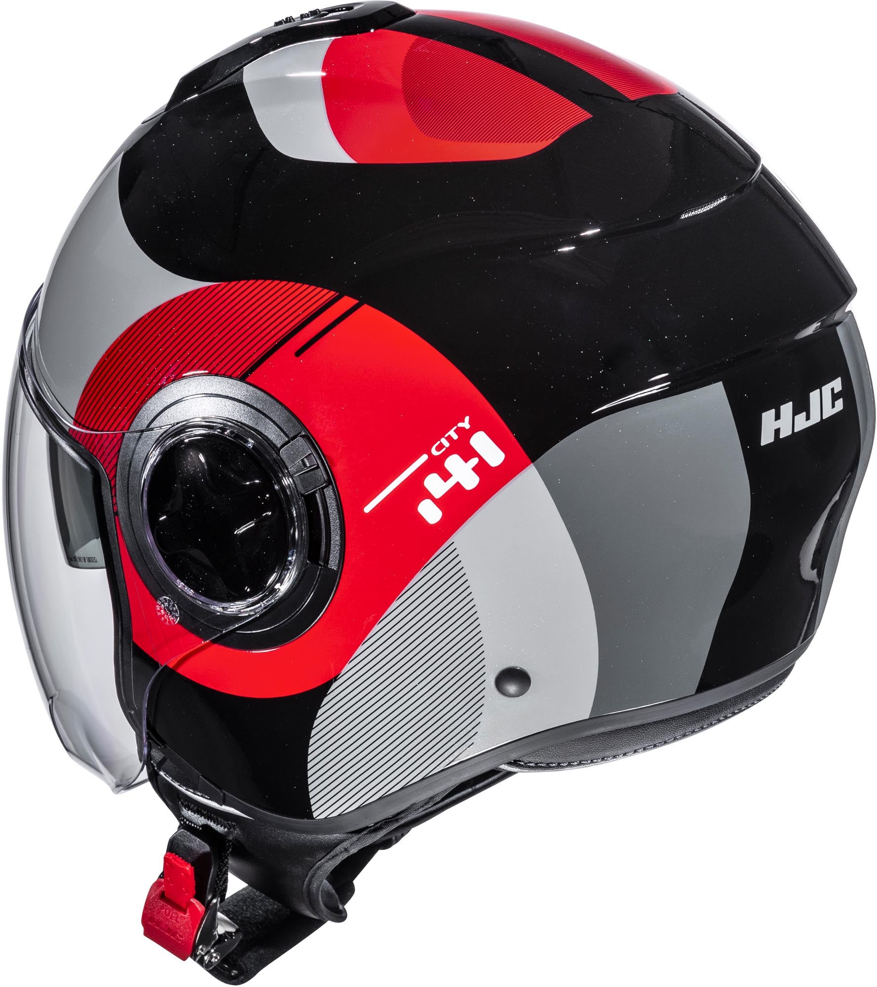 HJC i41 Solix Jet Helmet black/grey/red XL (60/61) Figure 3