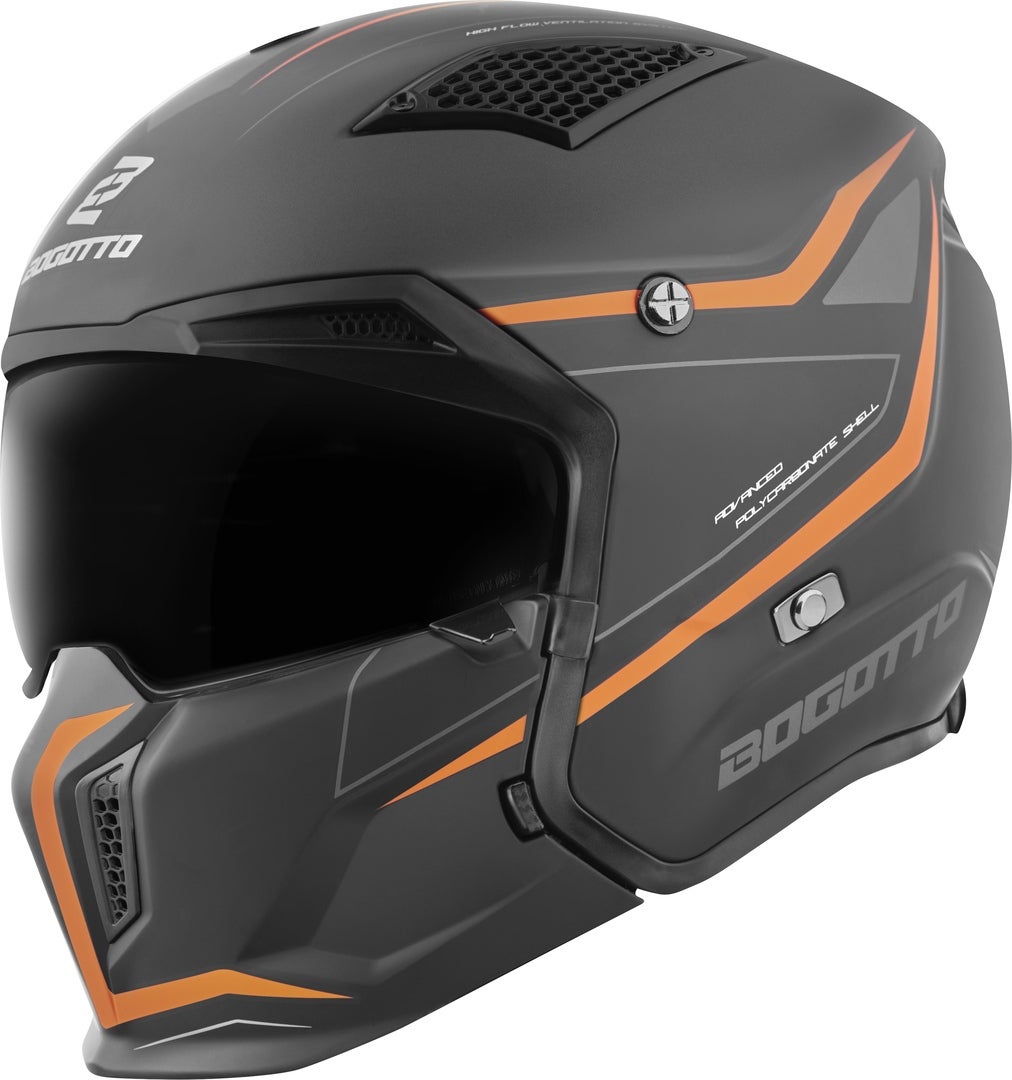 Bogotto Radic WN-ST 22.06 Hjelm orange/sort S Figur 1