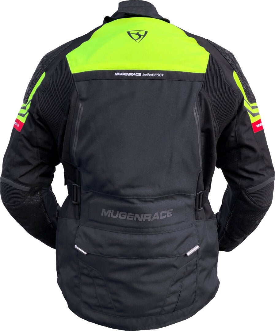 MUGENRACE Mars waterproof Motorcycle Textile Jacket black/neon XL Figure 2