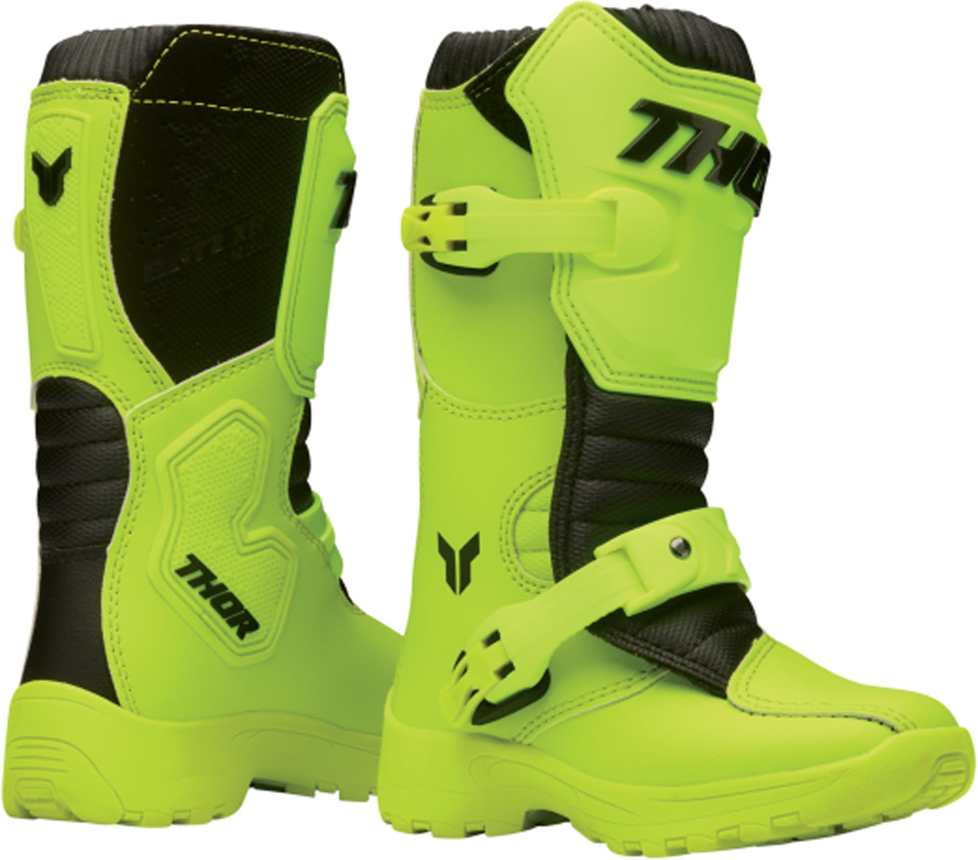 Thor Mini Blitz Xr Ungdomsmotocross-støvler neongul 12 Figur 1