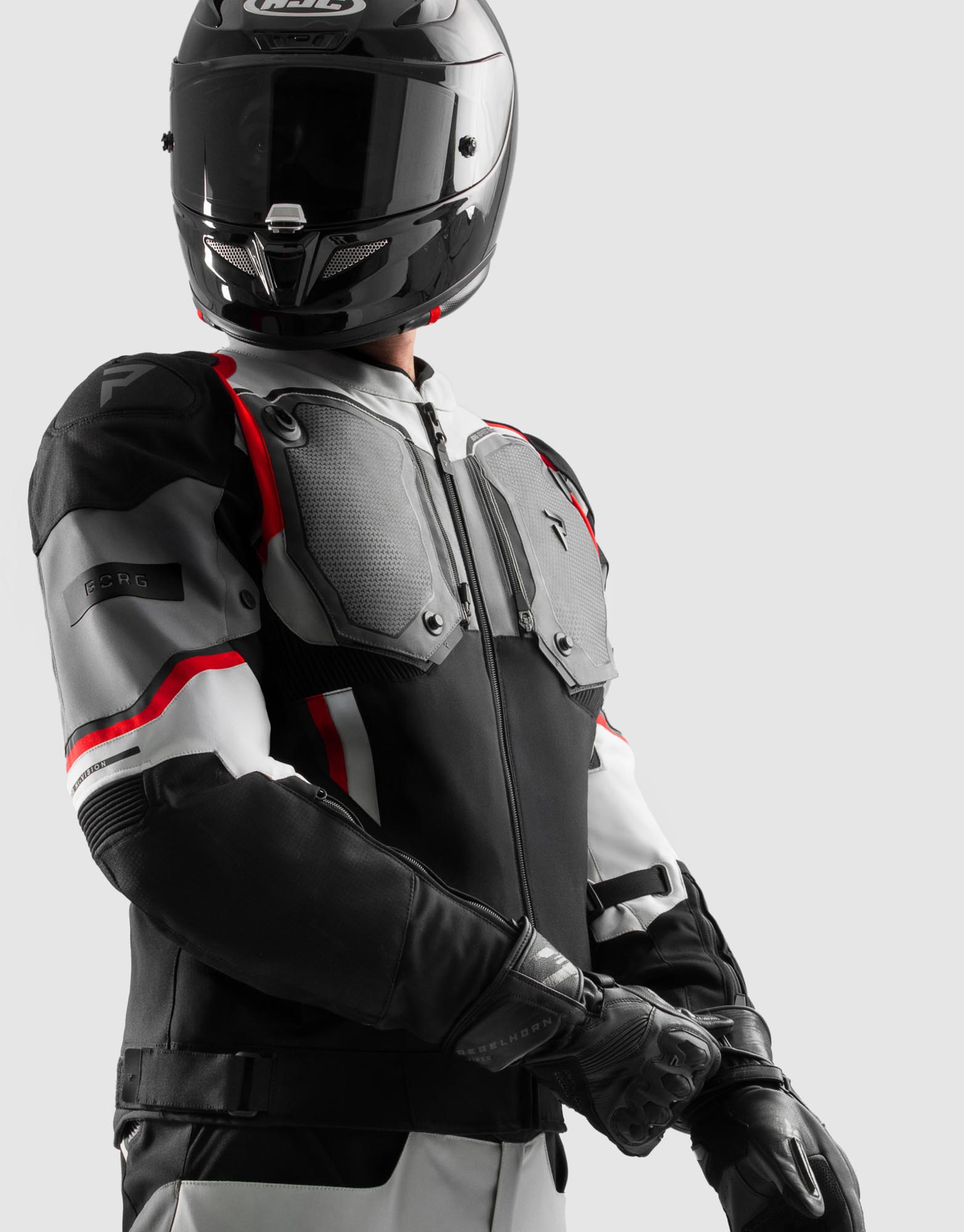 Rebelhorn Borg 2 waterproof Motorcycle Textile Jacket black/grey/red L Figure 16