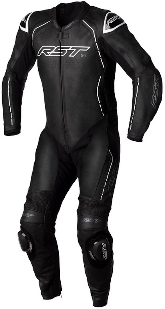 RST S1 1-Piece Motorcycle Leather Suit black/white L Figure 1
