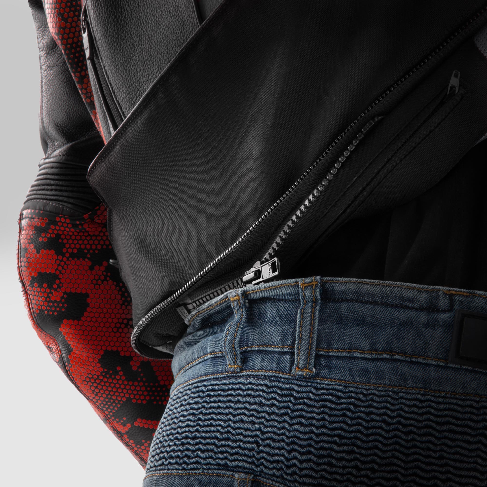 Rebelhorn Veloce Camo Motorcycle Leather Jacket black/red 62 Figure 11