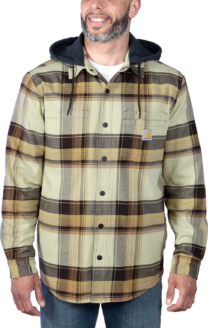 Carhartt Rugged Flex Flannel Hooded Shirt dark brown L Figure 3