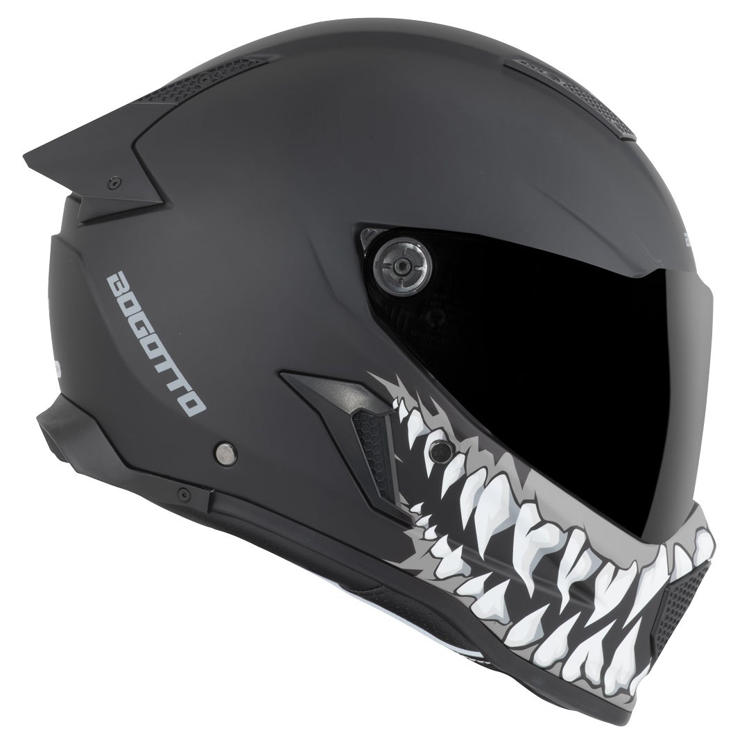 Bogotto Rapto Jaws Helm schwarz/grau matt 2XL Abbildung 2