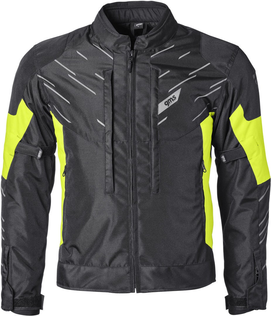 GMS Kasai waterproof Motorcycle Textile Jacket black/yellow 4XL Figure 1