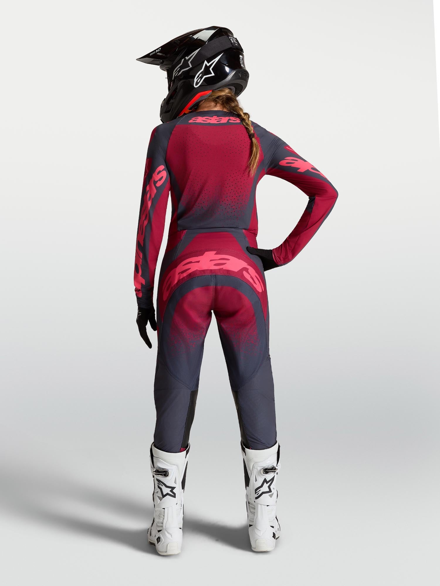 Alpinestars Stella Techstar Swan レディースモトクロスジャージ 赤/黒/グレー L 図10