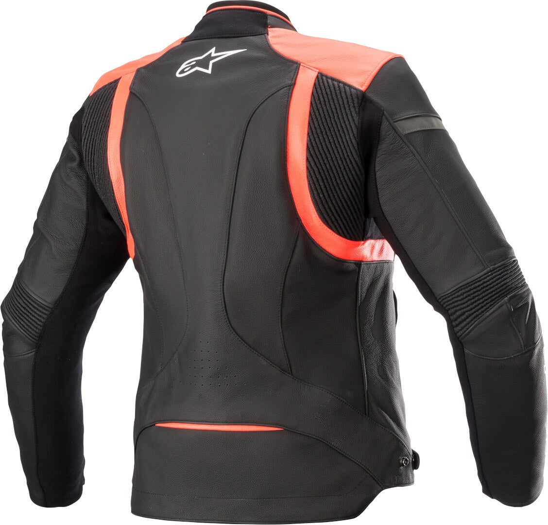 Alpinestars Stella Kira V2 Damen Motorrad Lederjacke schwarz/orange 40 Abbildung 2