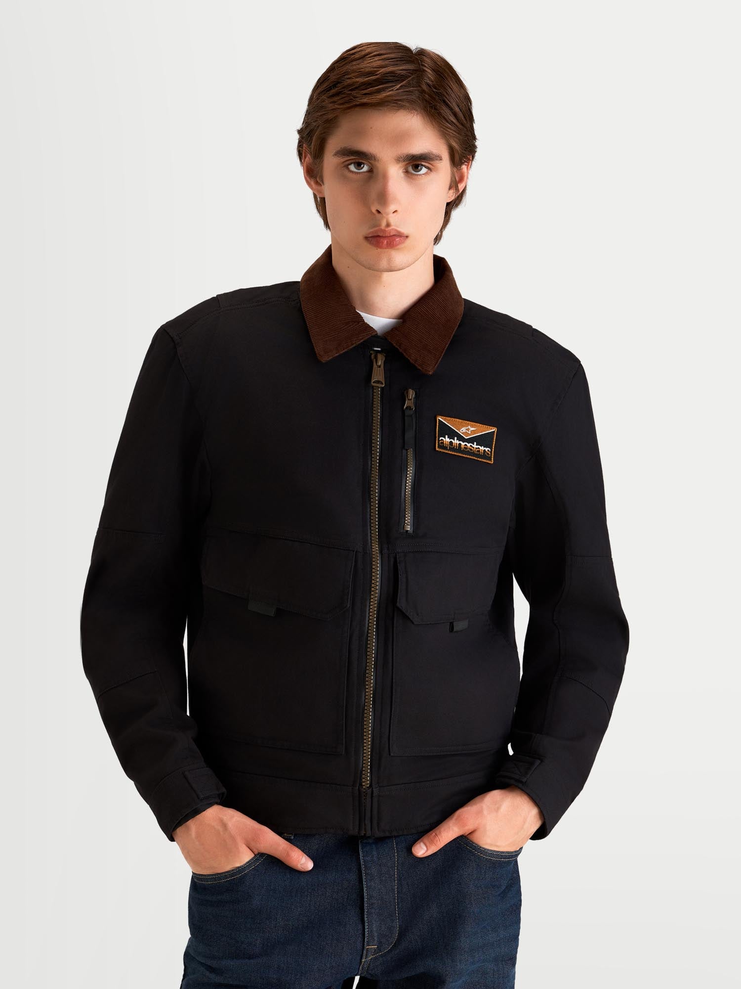 Alpinestars Mustang vattentät motorcykeltextiljacka brun/antracit 3XL Figur 5