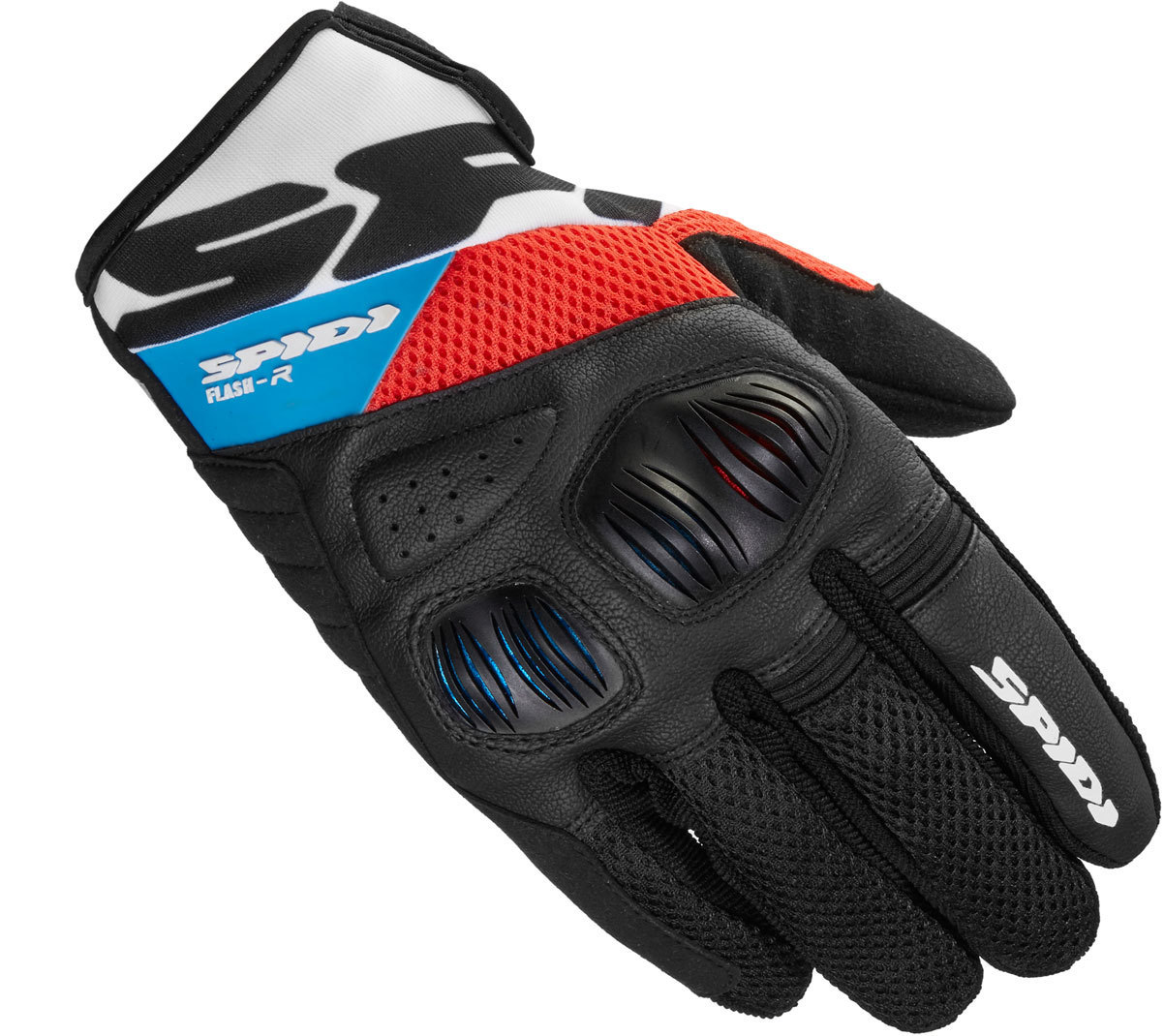 Spidi Flash-R Evo Motorrad Handschuhe rot/blau L Abbildung 1