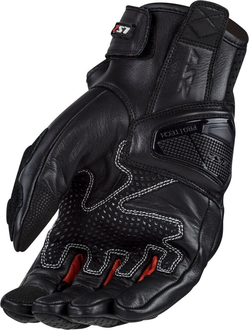 LS2 Spark II Leather perforerede motorcykelhandsker sort/rød L Figur 2