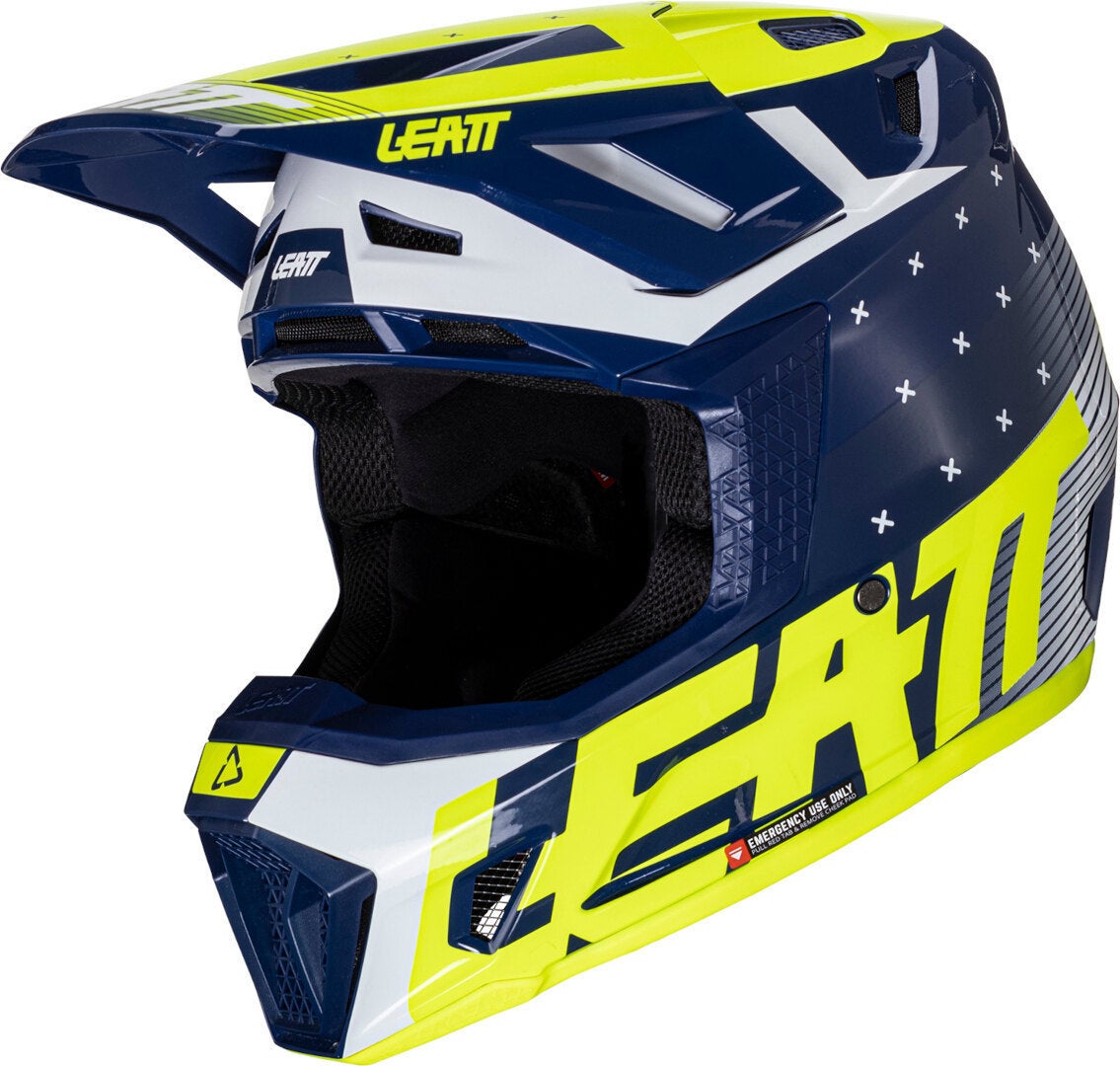 Leatt 7.5 V24 Stripes 帶護目鏡的越野摩托車頭盔 蓝/绿 L（59/60） 图7