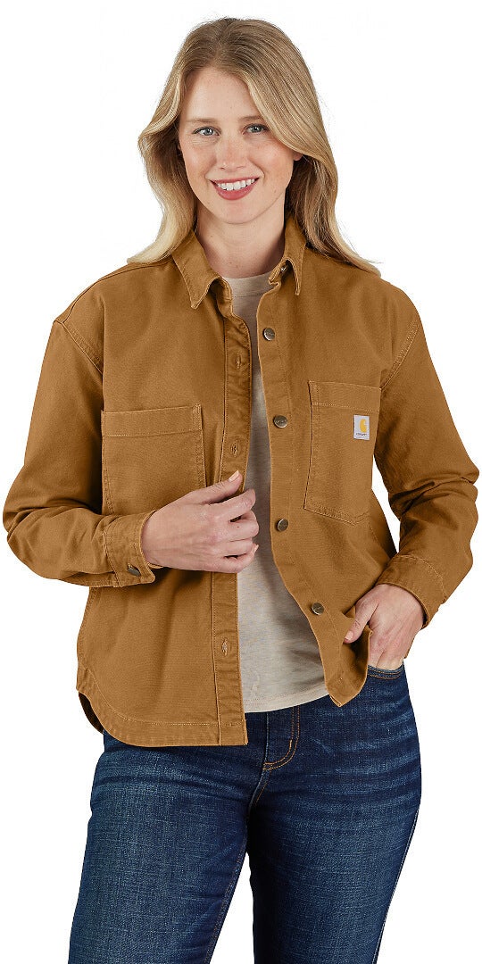 Carhartt Rugged Flex Loose Fit Heavyweight Duck Camicia da donna marrone M Figura 4
