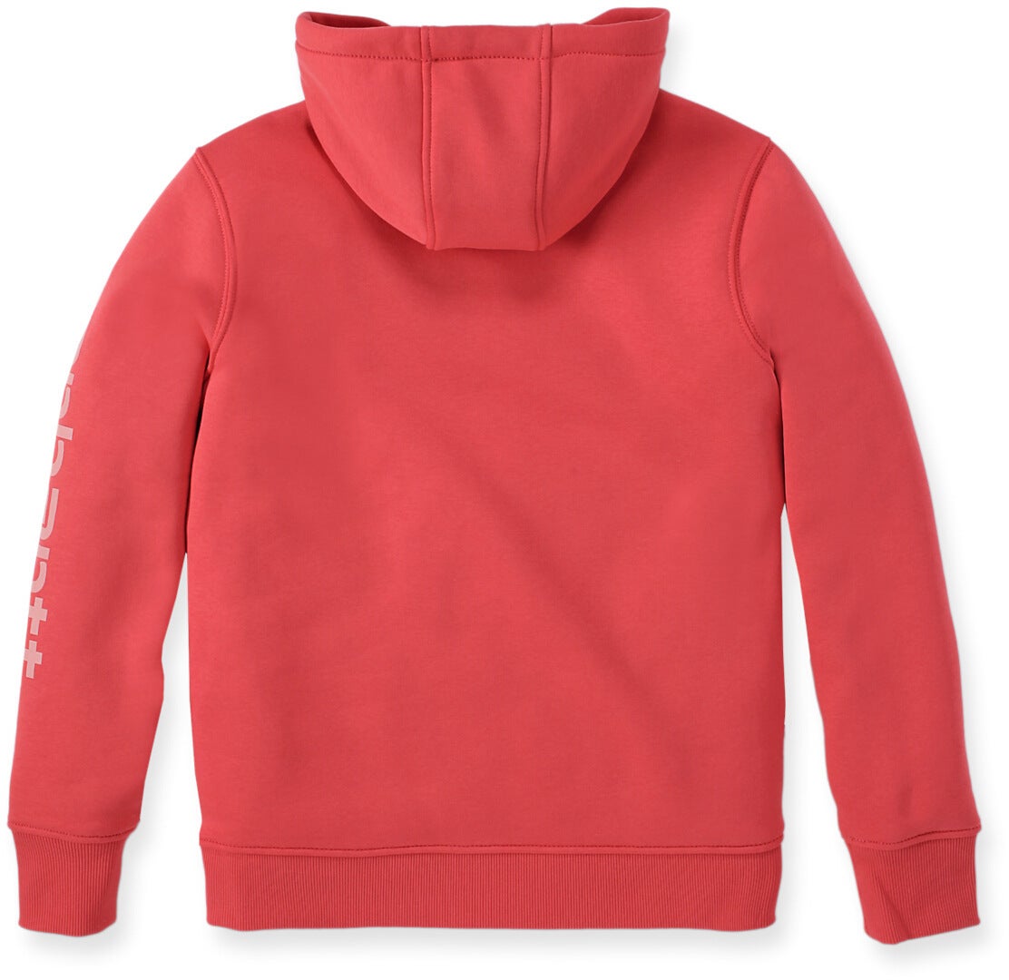 Carhartt Clarksburg Logo レディースパーカー 赤 XL 図2