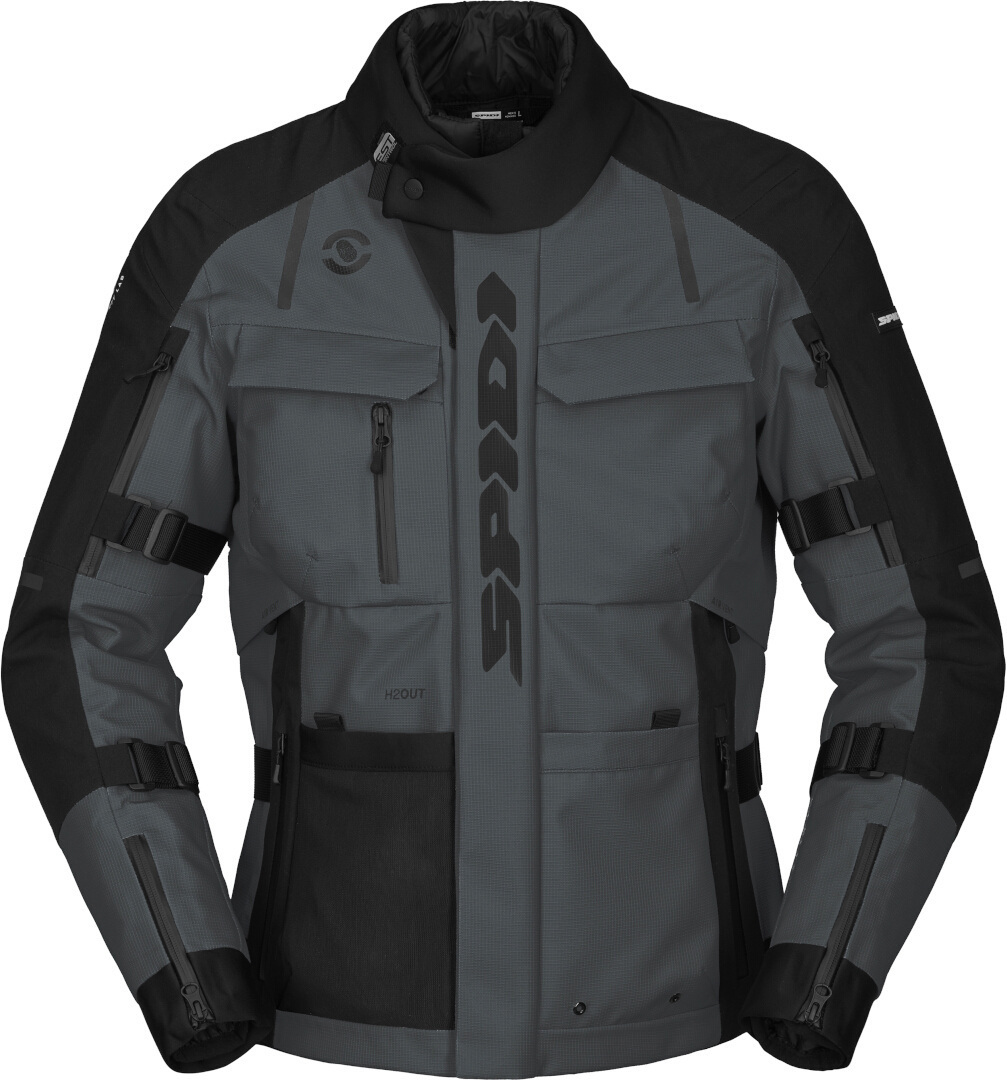 Spidi Tour Evo 2 H2Out waterproof Motorcycle Textile Jacket grey/black 4XL Figure 1