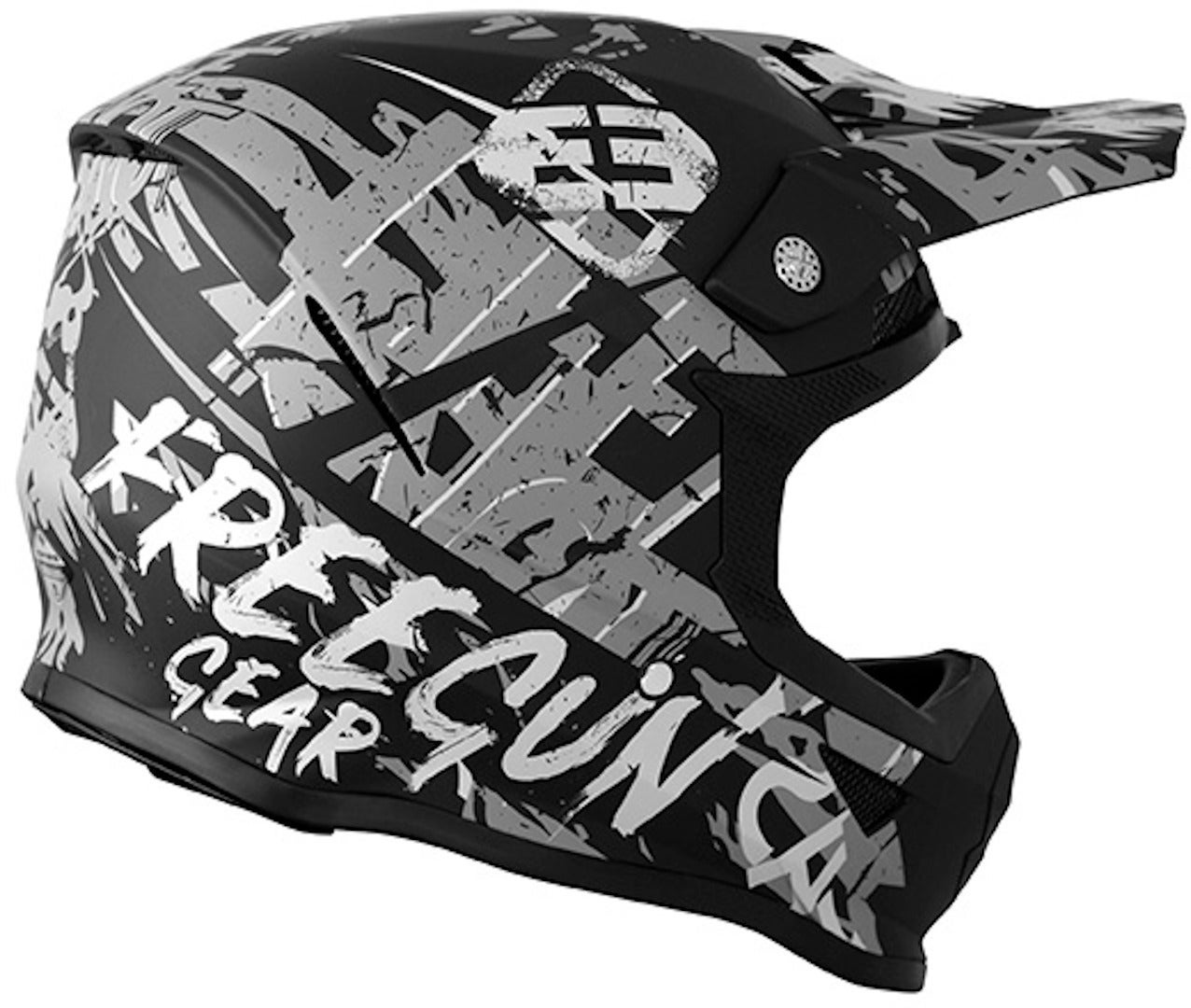 Freegun XP4 Maniac Børn motocross hjelm sort/grå S (49/50) Figur 3
