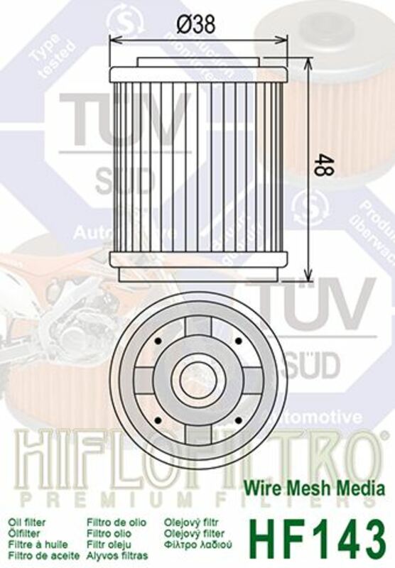 Hiflofiltro Oljefilter - HF143 Figur 3