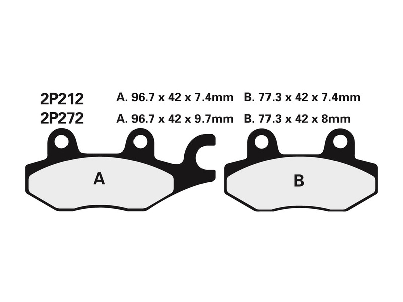NISSIN Halvmetalliska vägbromsbelägg - 2P-212NS Figur 2