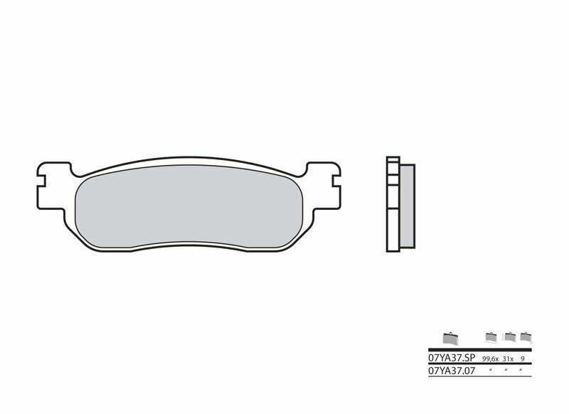 Brembo S.p.A. Plăcuțe de frână din metal sinterizat pe stradă - 07YA37SP Figura 2