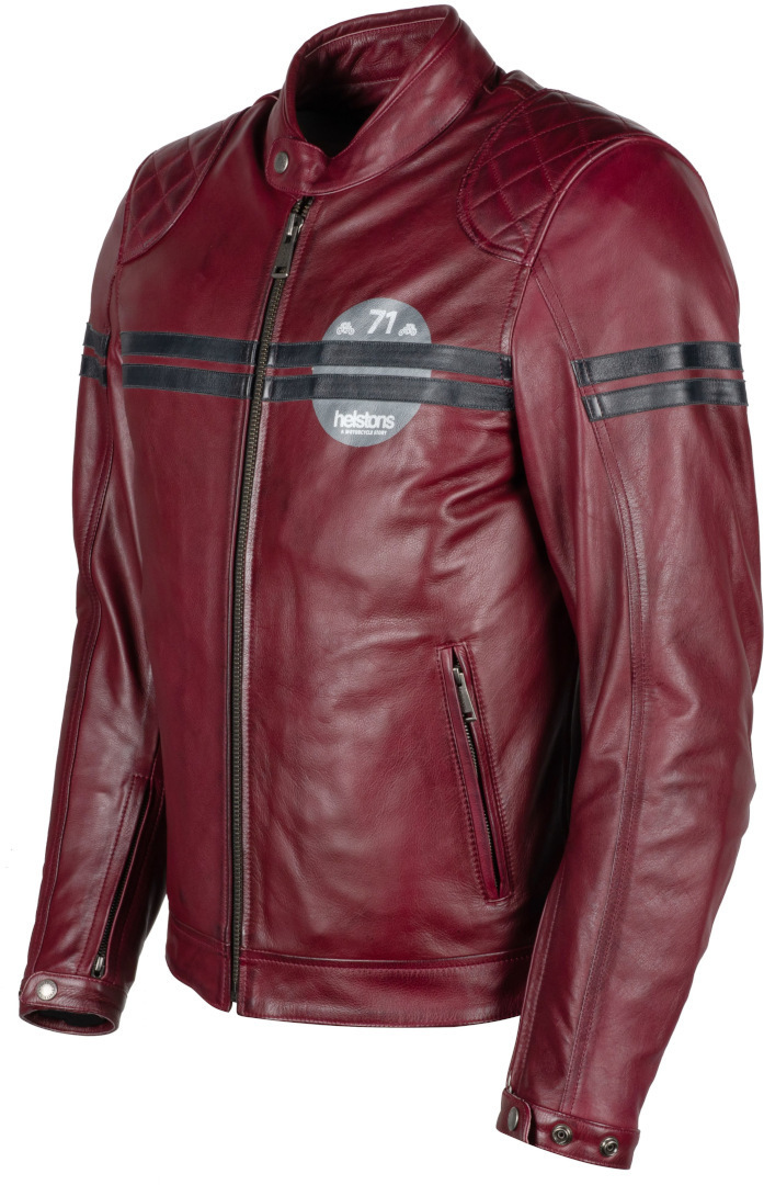 Helstons Chevy Buffalo Motorcycle Leather Jacket dark red 4XL Figure 8